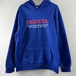 Engineer Sweatshirt Funny Birthday Gift Idea Blue Sweater Large